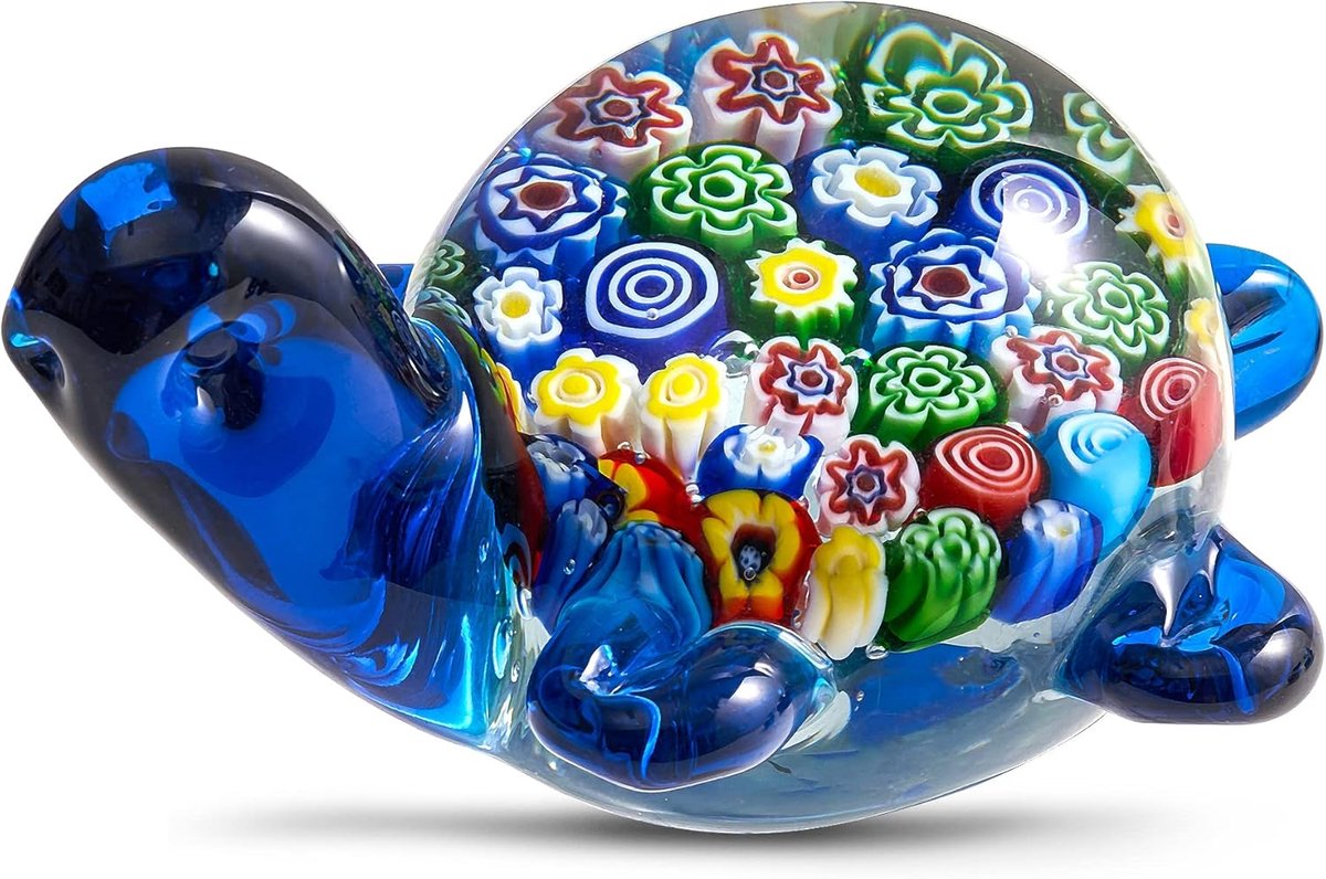 Handgeblazen glazen zeeschildpad beeldjes ornament, zeedier ornament voor woondecoratie, zeedieren collectie voor verjaardagscadeau, glazen schildpad sculptuur