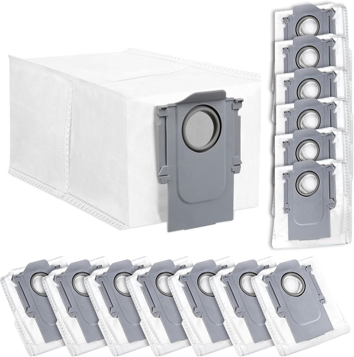 14 stuks stofzakken voor Roborock Saros 10R / Q Revo/Qrevo Pro/Qrevo MaxV/Qrevo Curv/Qrevo Master / S8 MaxV Ultra / S8 Max Ultra stofzuigerrobots, 2,7L grote capaciteit stofzuigerzakken vervangstukken