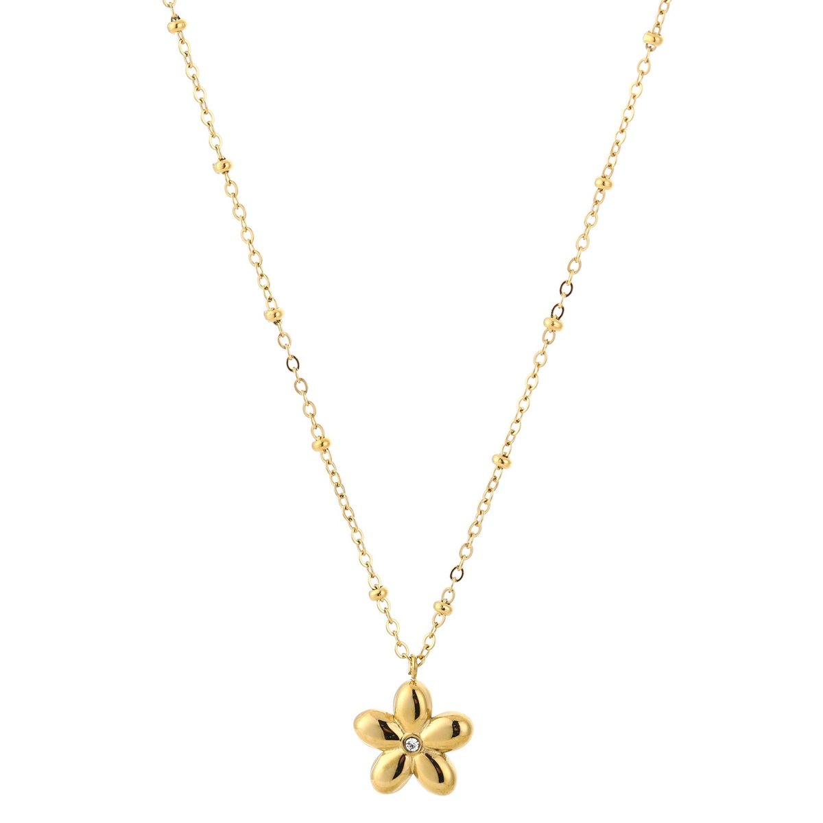 Michelle Bijou Ketting Bloem goud