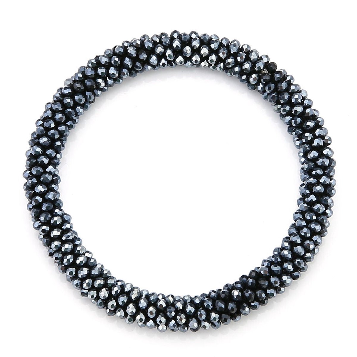 Michelle Bijou Armband Kralen Strass donkerblauw