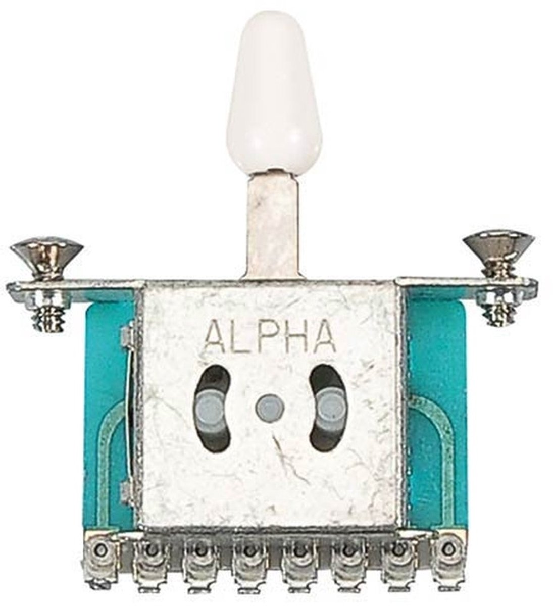Boston SW-143-W lever switch 3-way, open model, 1 5/8 inch spacing, bolts included, with white cap