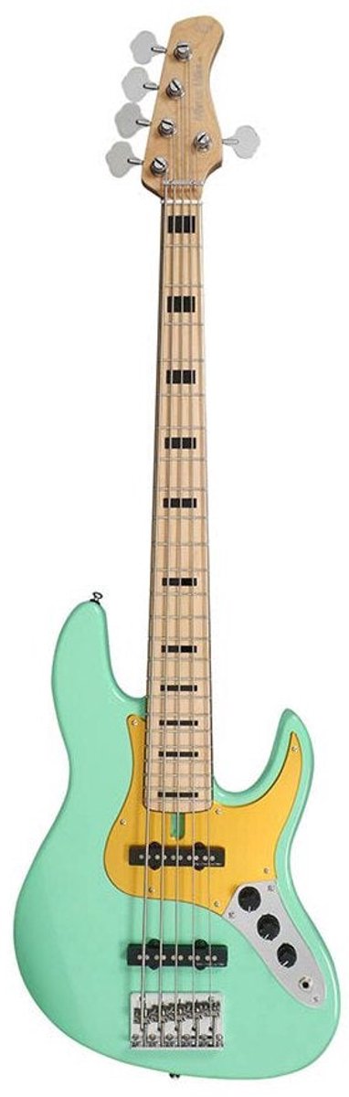 Sire V5.24 A5/MLG Marcus Miller 24-fret Passieve 5-snarige Basgitaar Mild Green