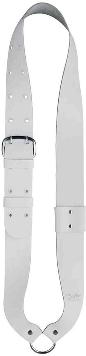Boston SB-10-V Bandelier voor kleine trom, gevoerd leder, wit