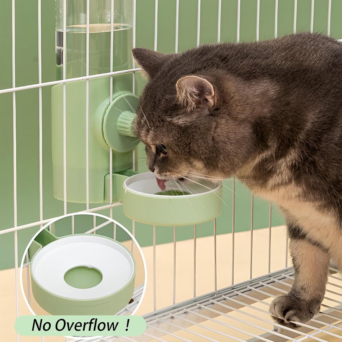 500 ml flesjes konijn, konijnendrinkfles, hangende waterfontein, voor hamsters, cavia's, ratten, chinchilla, fretten, gerbil (groen)