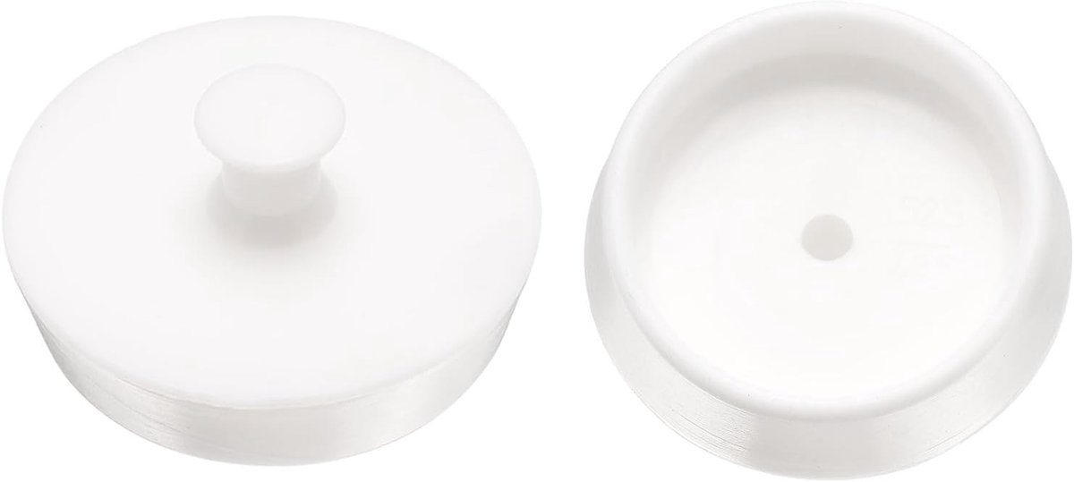 2 x afvoerstoppers van siliconen, 50 mm tot 52 mm, afvoerstop voor keukenspoelbak, badkamer, met handvat voor bijkeuken, wastafel, douche, afdekking wastafel