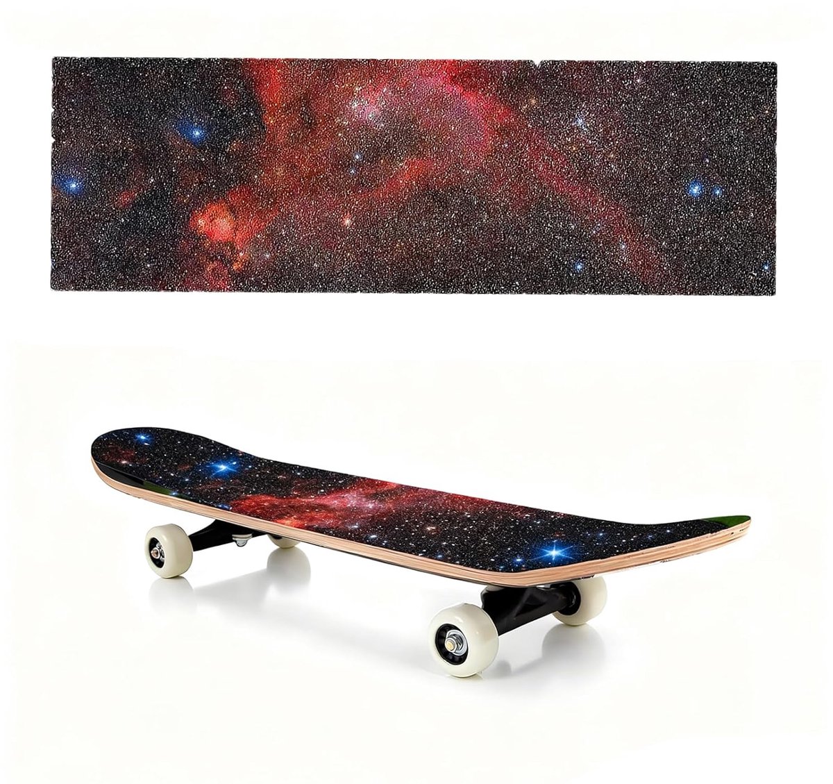 Griptape, Skateboard Schuurpapier, Premium Antislip oppervlak, Hoge Slipweerstand voor Skateboard Longboards, Stunt Skateboards, Skateboard Accessoires (Melkwegkleur)