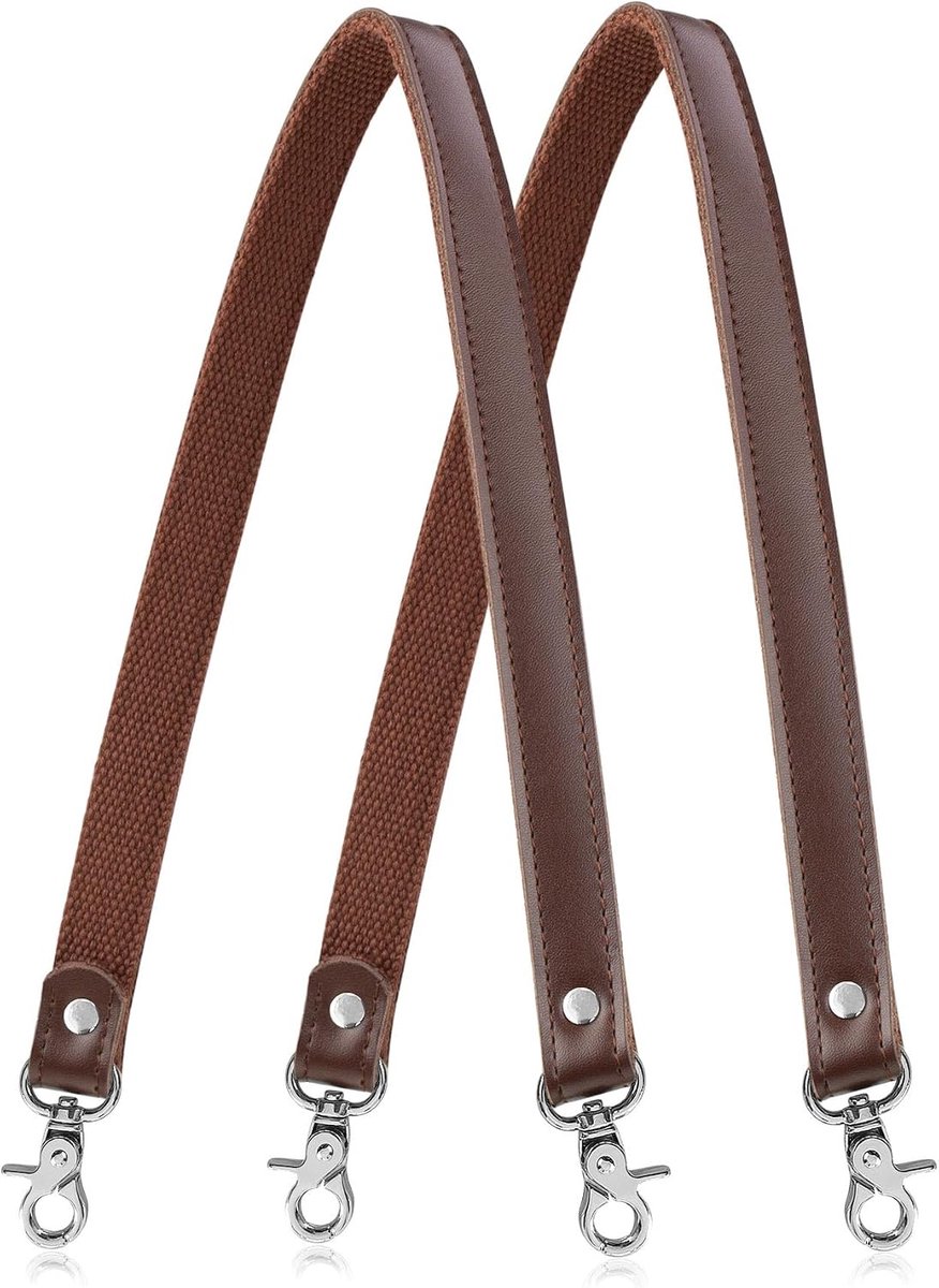 Reservebandjes van echt leer, voor handtas of schoudertas, 2 stuks