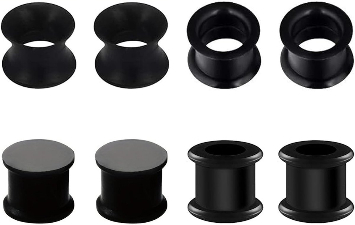 Tunnels, siliconen oordopjes tunnels flexibele vlees oortunnel dubbel uitlopende oordopjes expander oormeter 3/4/5/6/8/10/12/14/16/18/20mm oor stretcher piercing unisex