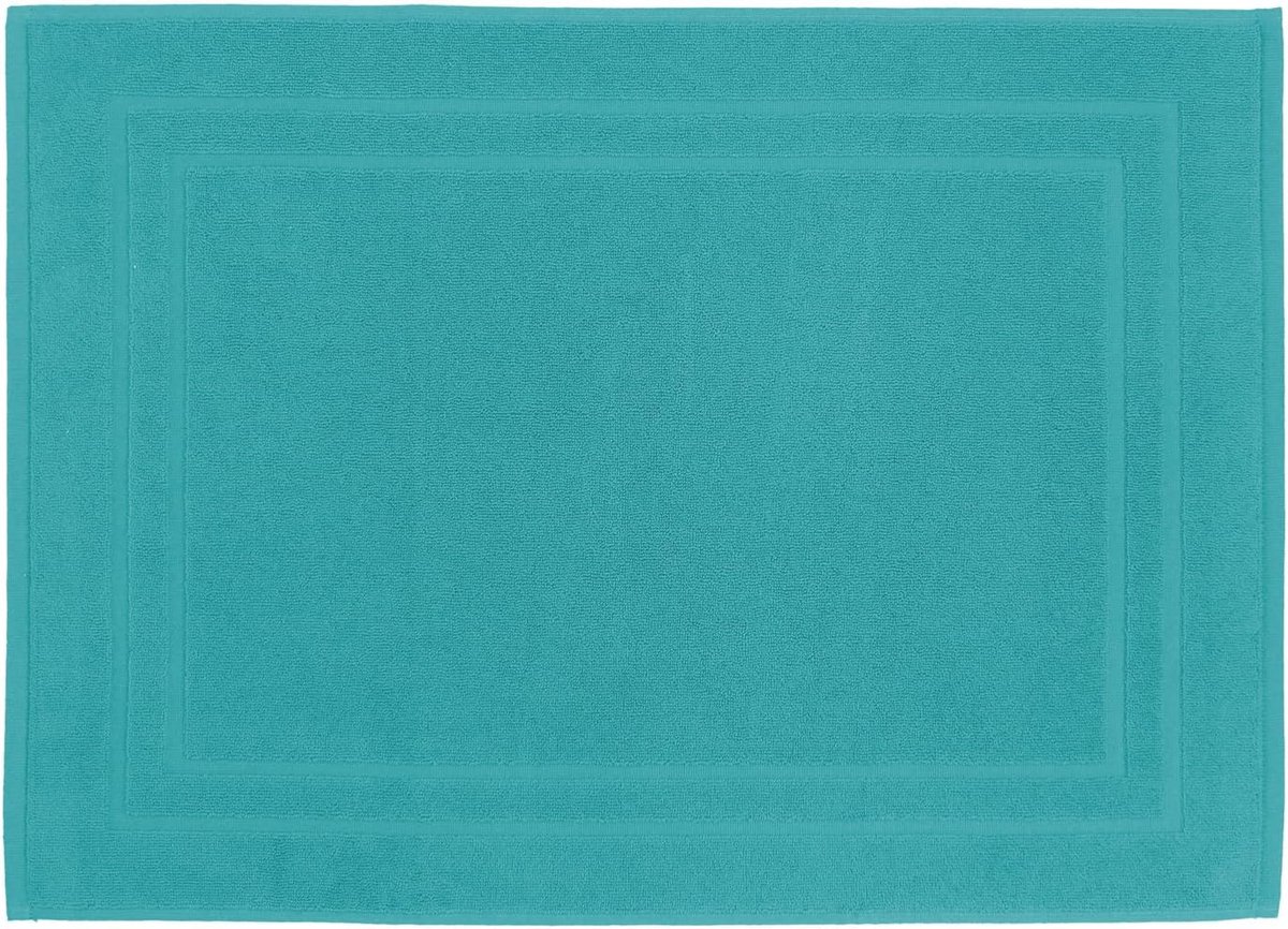 Badmat 50 x 70 cm - 100% katoen - 700 g/m² - turkooisblauw