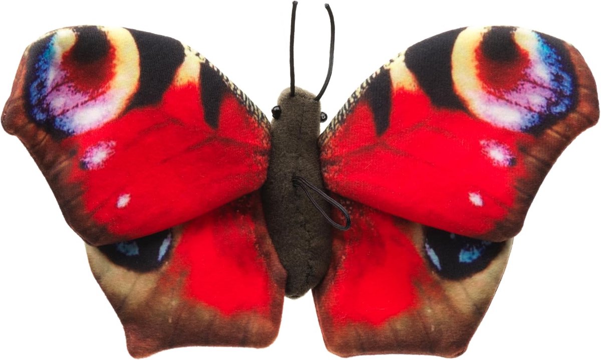 - rode vlinder (met lus) - 24 cm (breedte) - pluche insect - pluche dier, knuffeldier