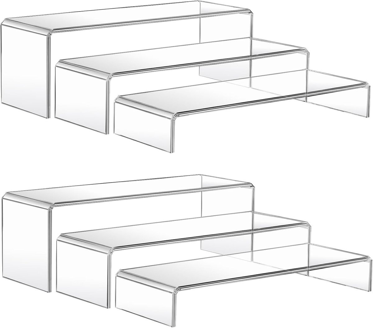 Acryl Risers voor Display, 6 stuks Doorzichtige Display standaard Risers, multifunctionele acryl transparante Pop standaard voor Cupcakes, Figuren, cosmetica, Verzamelobjecten Display