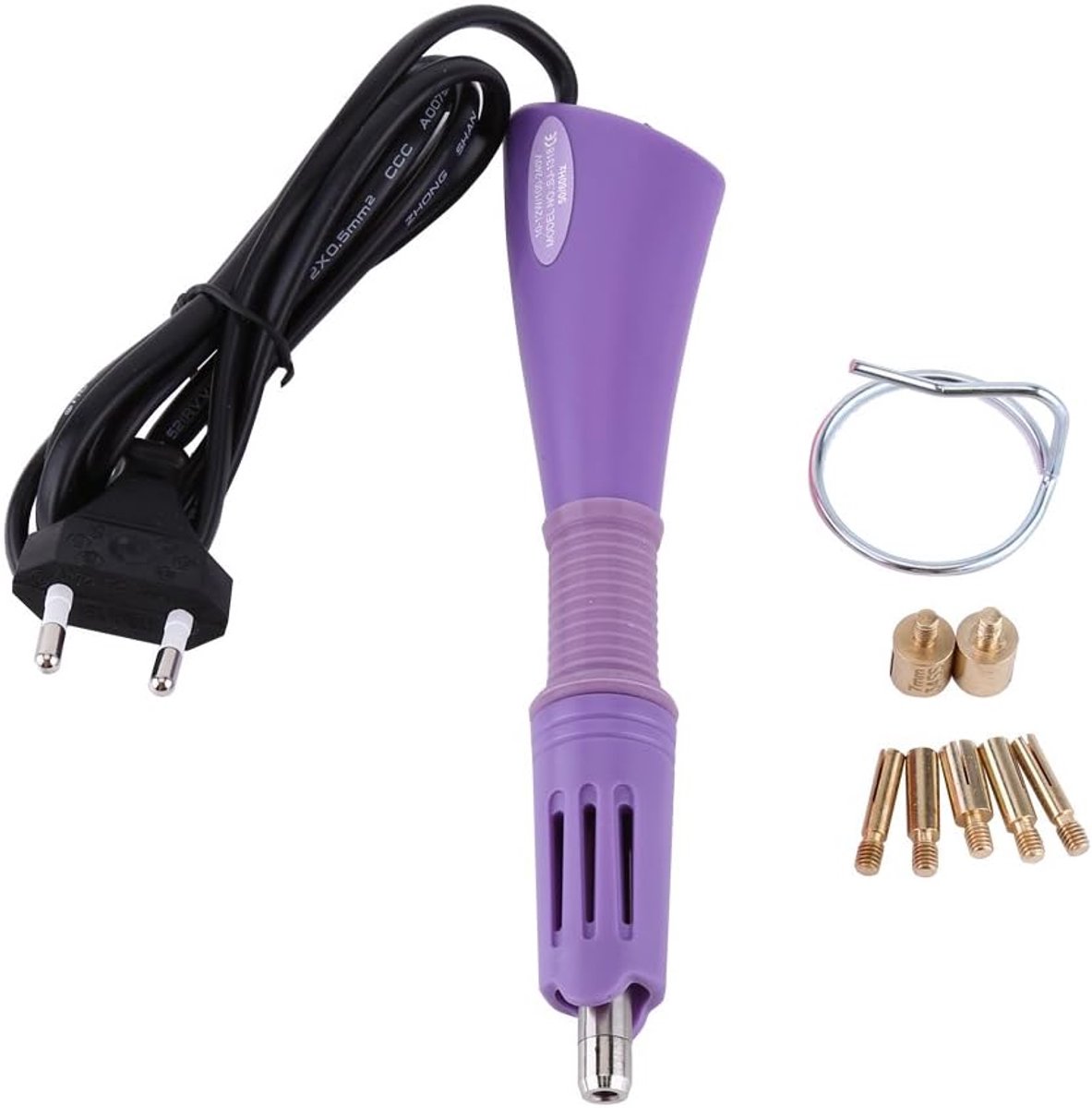 applicator, hotfix strass steenapplicator, doe-het-zelf strass versiering gereedschap, snel opwarmen EU (paars)