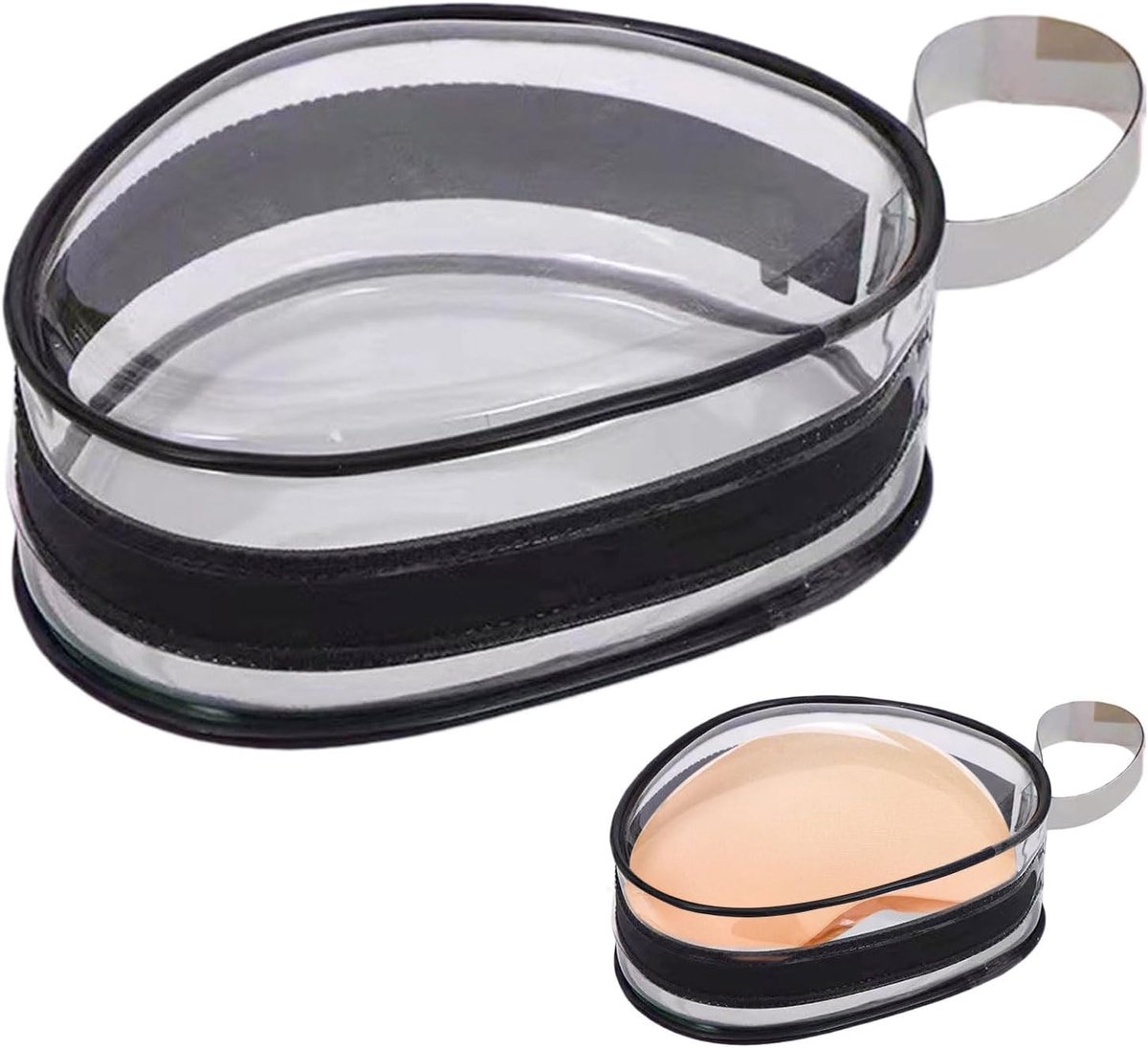 transparante make-uptas, beha-houder voor op reis, waterdicht, voor beha's en mandjes, draagbare organizer voor ondergoed, bikini, transparante tas