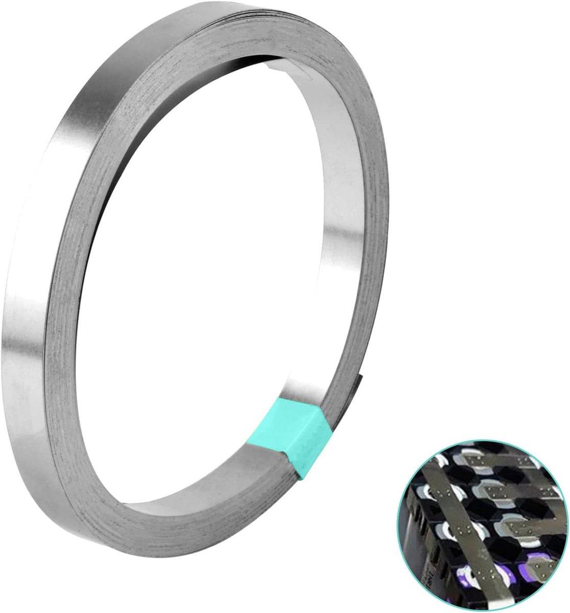 0,15 x 8 mm, nikkelband, batterij voor Li 18650, lassen met batterijspot, compatibel met spot lasmachine (10 m)