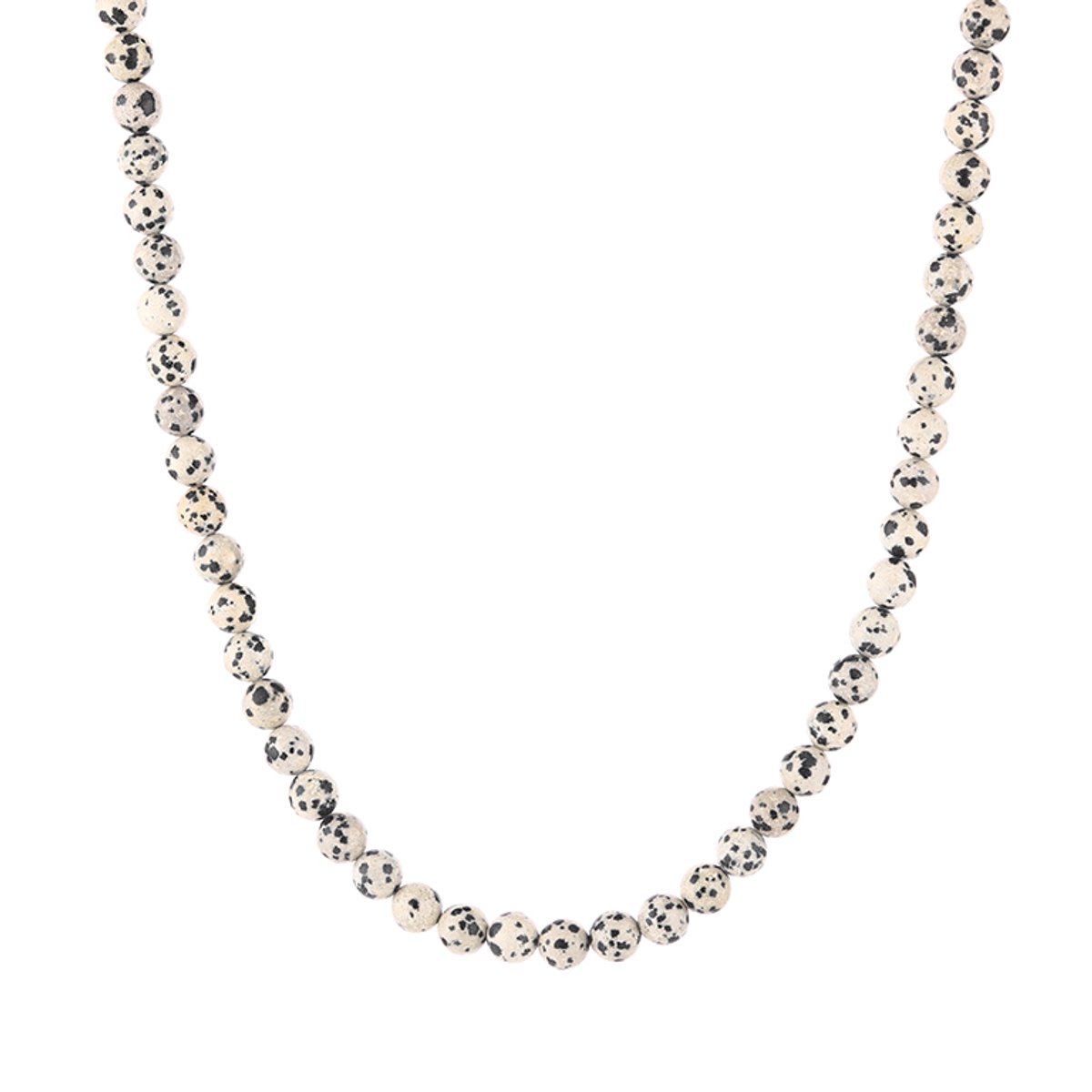 Delicate Natural Beaded Gemstone Choker Necklace – Luxe Fijne Natuurstenen Kralen Ketting – RVS - Leopard