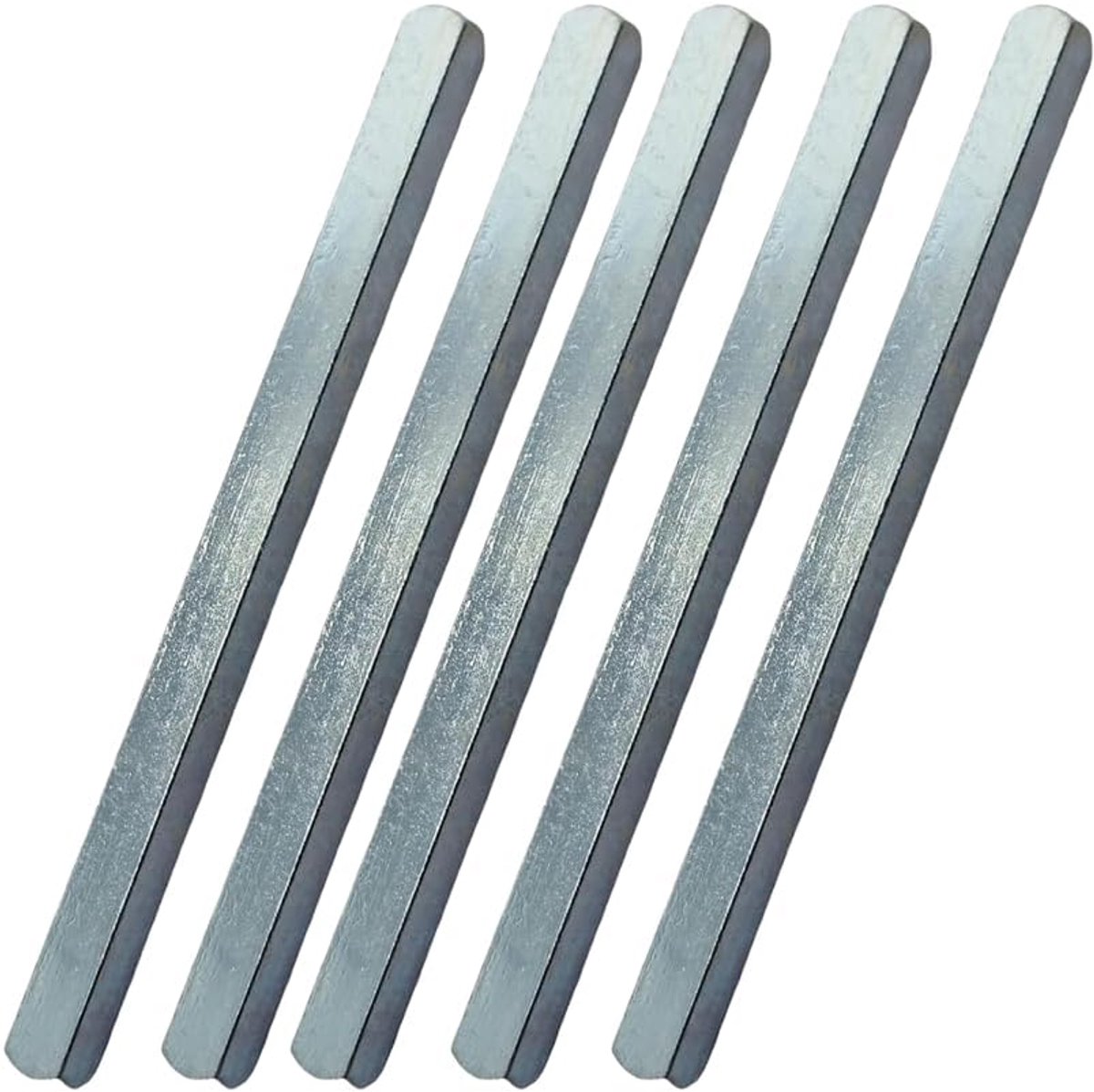 pen voor deur- en raamgrepen van staal, afzonderlijk of als set met 5 stuks verkrijgbaar - doorsnede 6 x 6 mm lengte 10 cm (5 stuks)
