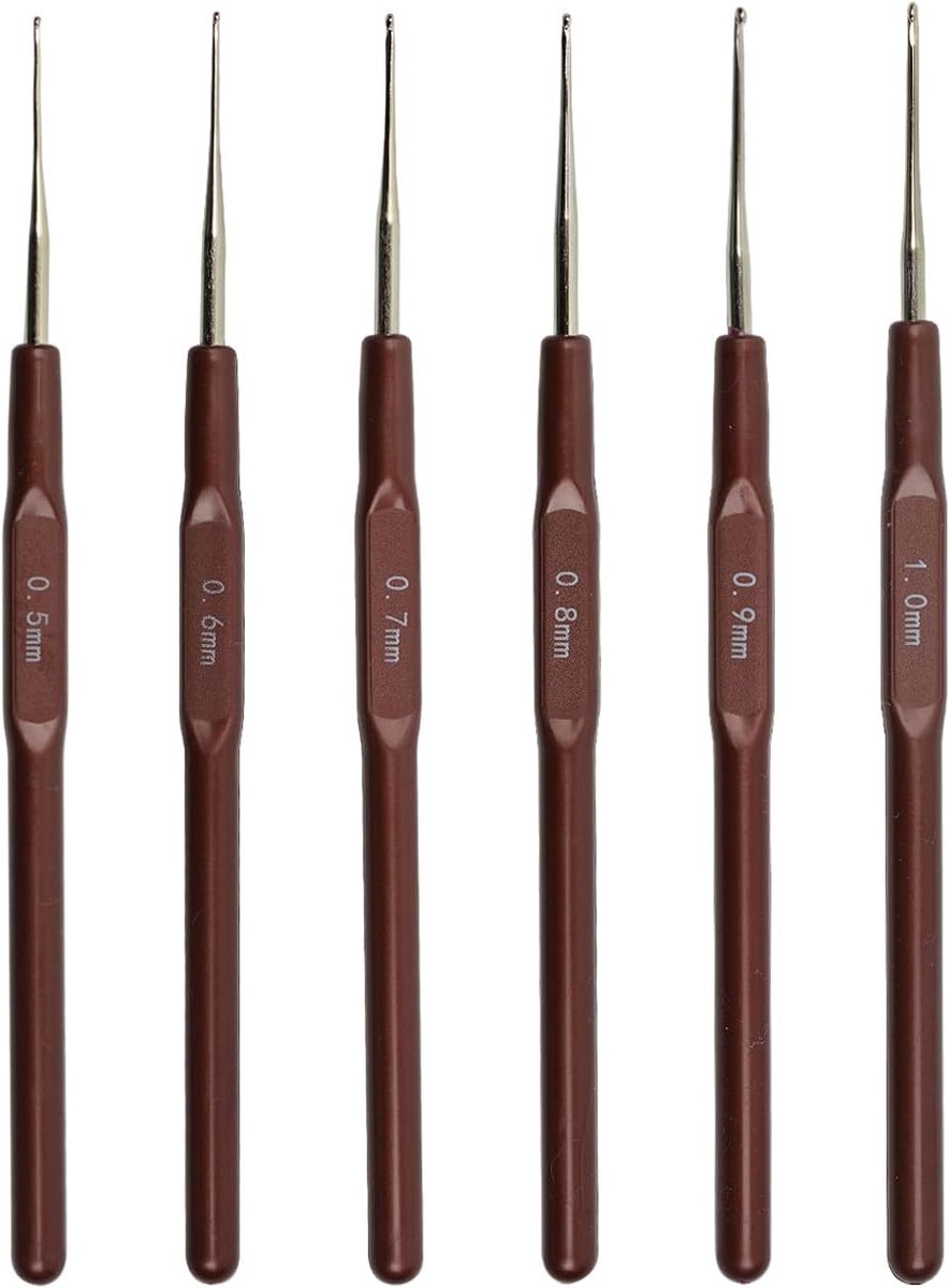 Haaknaalden Set (0.5-1.0mm) – Ergonomisch voor Hoeden, Schoenen & Handwerk | Ideaal voor Beginners