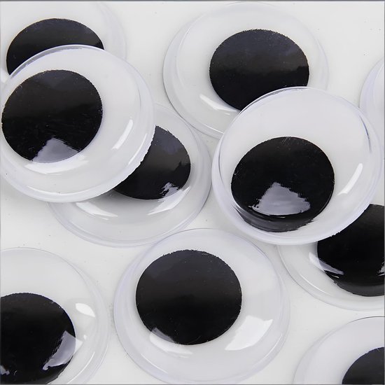 Ogen, zelfklevend, groot, 40 mm, 60 mm, 80 mm, 100 mm, 120 mm, 150 mm, ronde pruik, Googly ogen, kunststof pop, ogen, zelfklevende stickers voor doe-het-zelf scrapbooking — afbeelding 3
