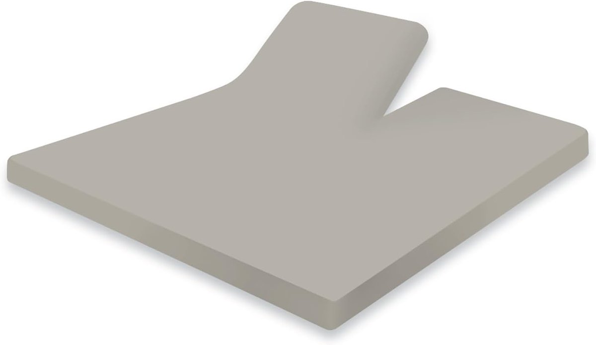 Hoeslaken Jersey Katoen Stretch - mushroom 160x200cm