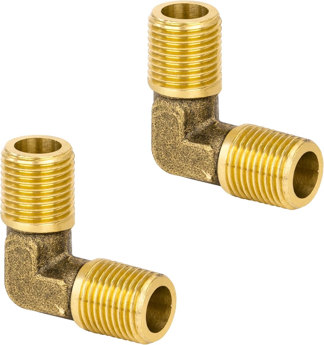 hoekbuisverbinder, 2 stuks, 0,63 cm (1/8 inch) mannelijk op 1/8 inch (0,63 cm) mannelijk, schroefdraad, 90 graden hoekbuis-accessoires voor water, conversie