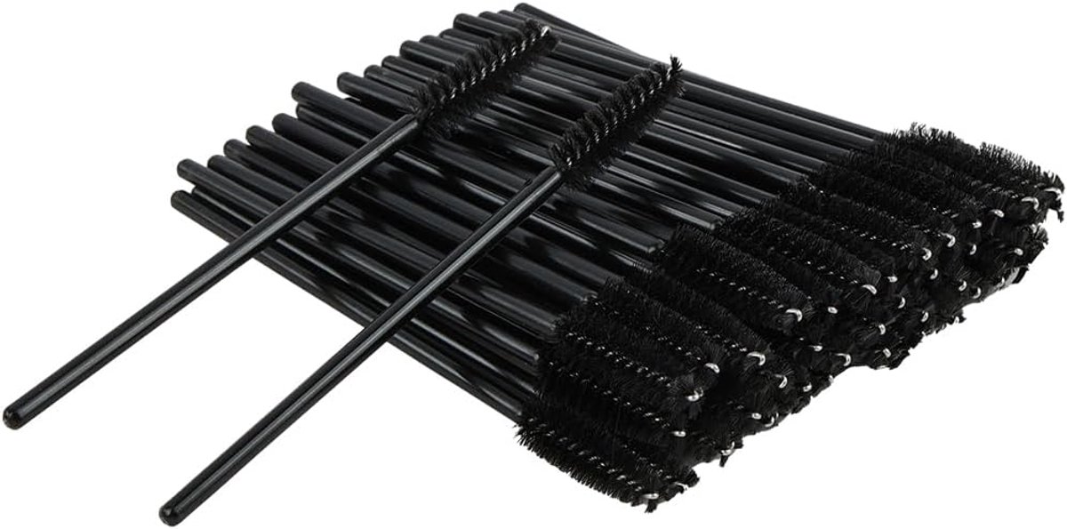 50 stuks wegwerp-wimperborstels, mascara toverstokken, draagbare wenkbrauw spoolie ricinusolieborstel, oogwimper applicatorborstels, make-upgereedschap voor wimperextensies, wenkbrauwcontouren
