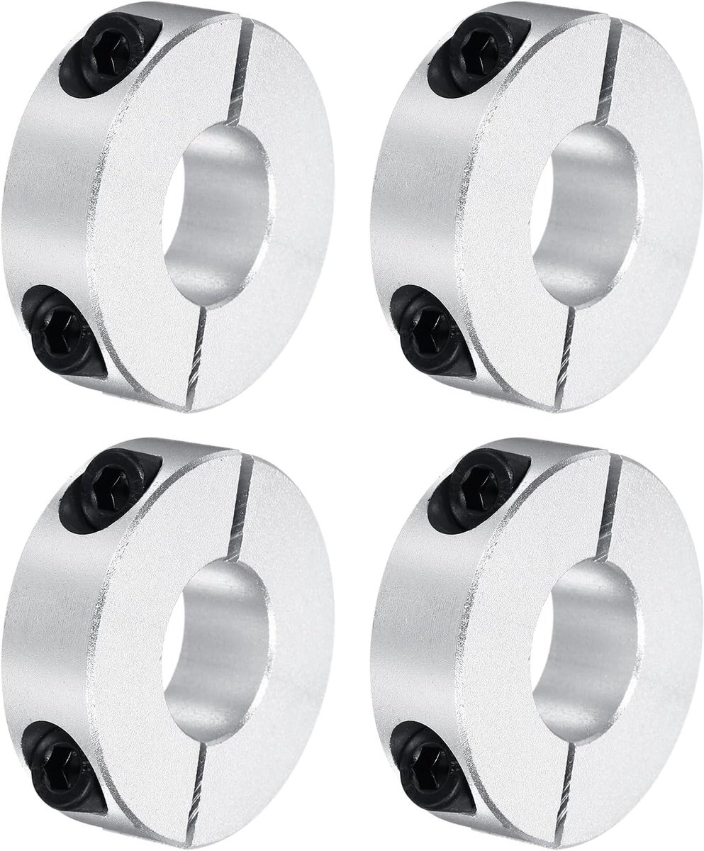 Golfring, 0,71 inch boring, dubbel gedeelde aluminium klemring, golfringen met schroefdraadstift, 4 stuks