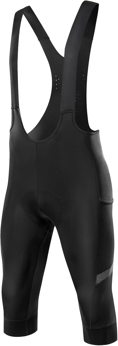 Fietsbroek voor heren, 3/4 hoge elasticiteit, fietsen, bib shorts