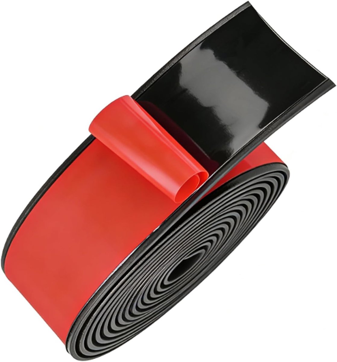Rubberen strips, zelfklevend, (25 mm x 2 mm x 3 m), massief rubberen profiel, neopreenmatten, rubberen platen, rubberen strips, voor doe-het-zelf, afdichtingen, afdekking, zwart