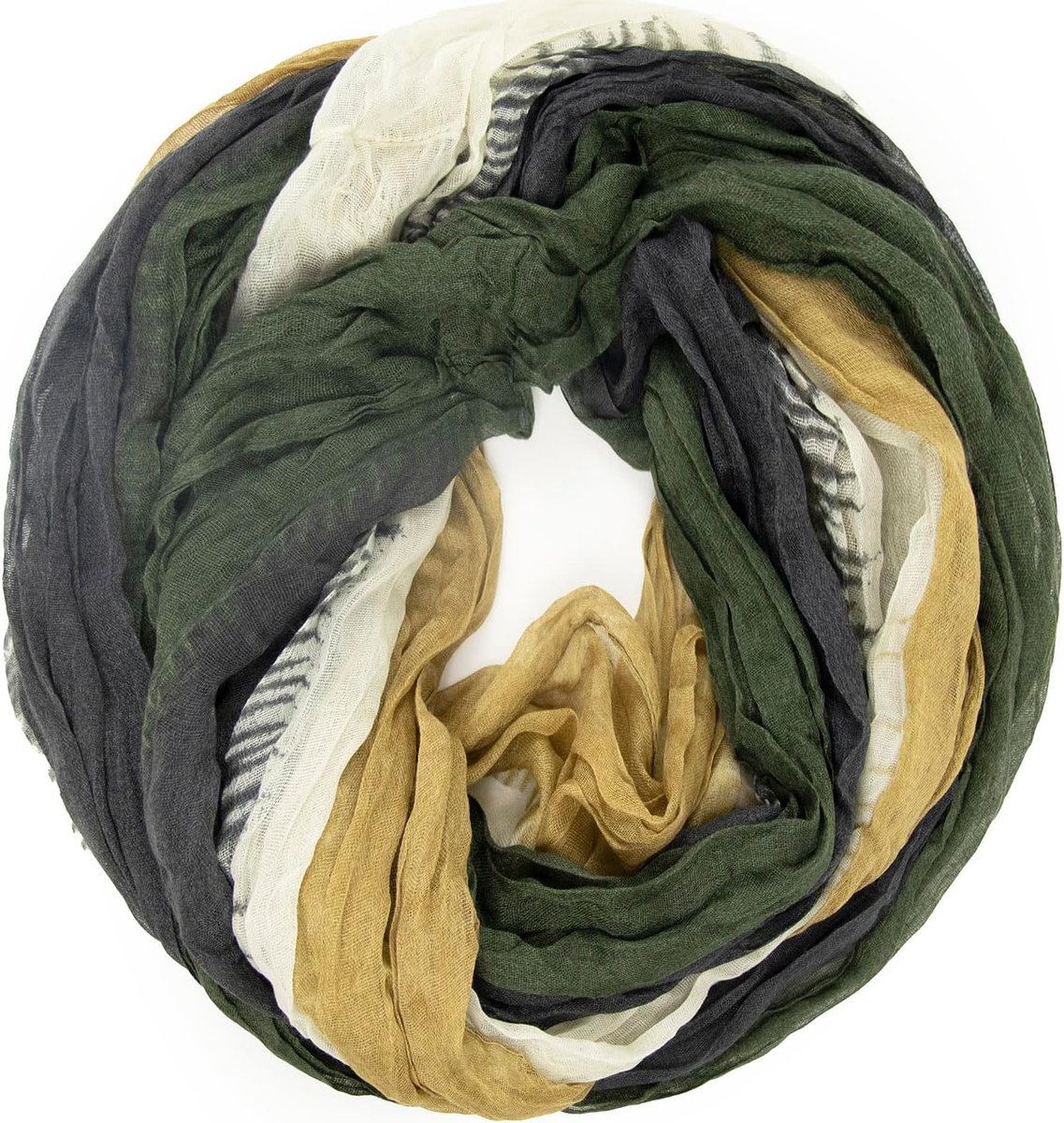 Damessjaal, lichte colsjaal, tunnelsjaal, doek met kleurverloop, vele kleuren