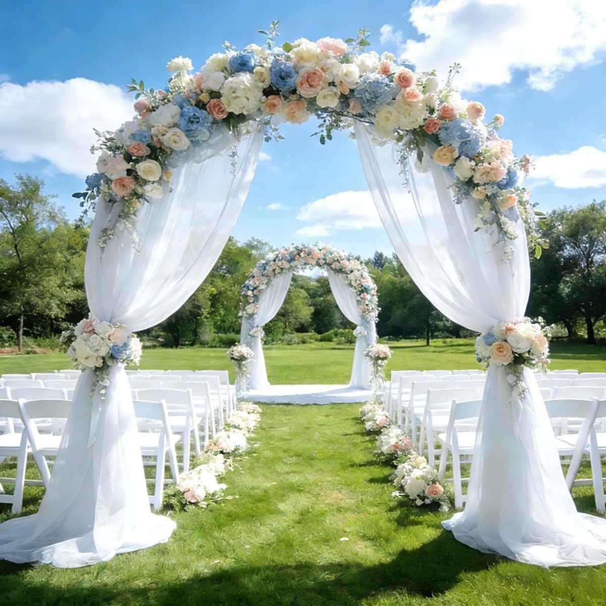 Stof tule, wit, decoratieve stof, tule band, tule stof, polyester, tule, per meter voor bruiloft, decoratie, bruiloftsboog, vrije handdecoratie, ceremonie, feestdecoratie