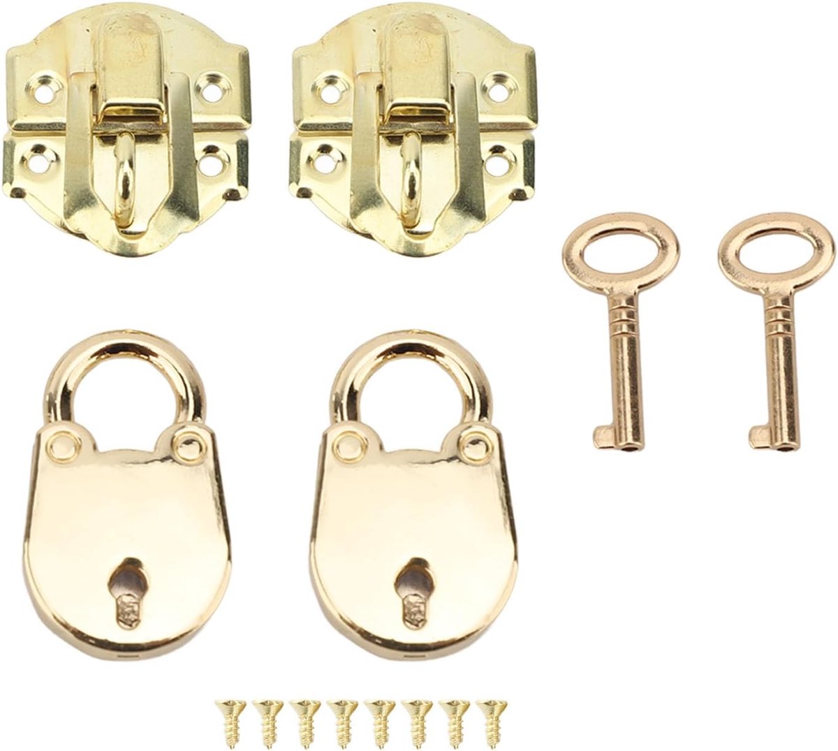 Rits van zinklegering met schroeven hangslot in berenvorm vintage set decoratieve houten sloten juwelendoos ritssluiting voor houten kist etui