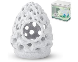 garnalenhuis, opgehangen om het voeren van eieren te voorkomen, aquariumtunnel met zuignap, aquariumvisgrot, schuilplaats, ornament, accessoires voor garnalen, guppy's