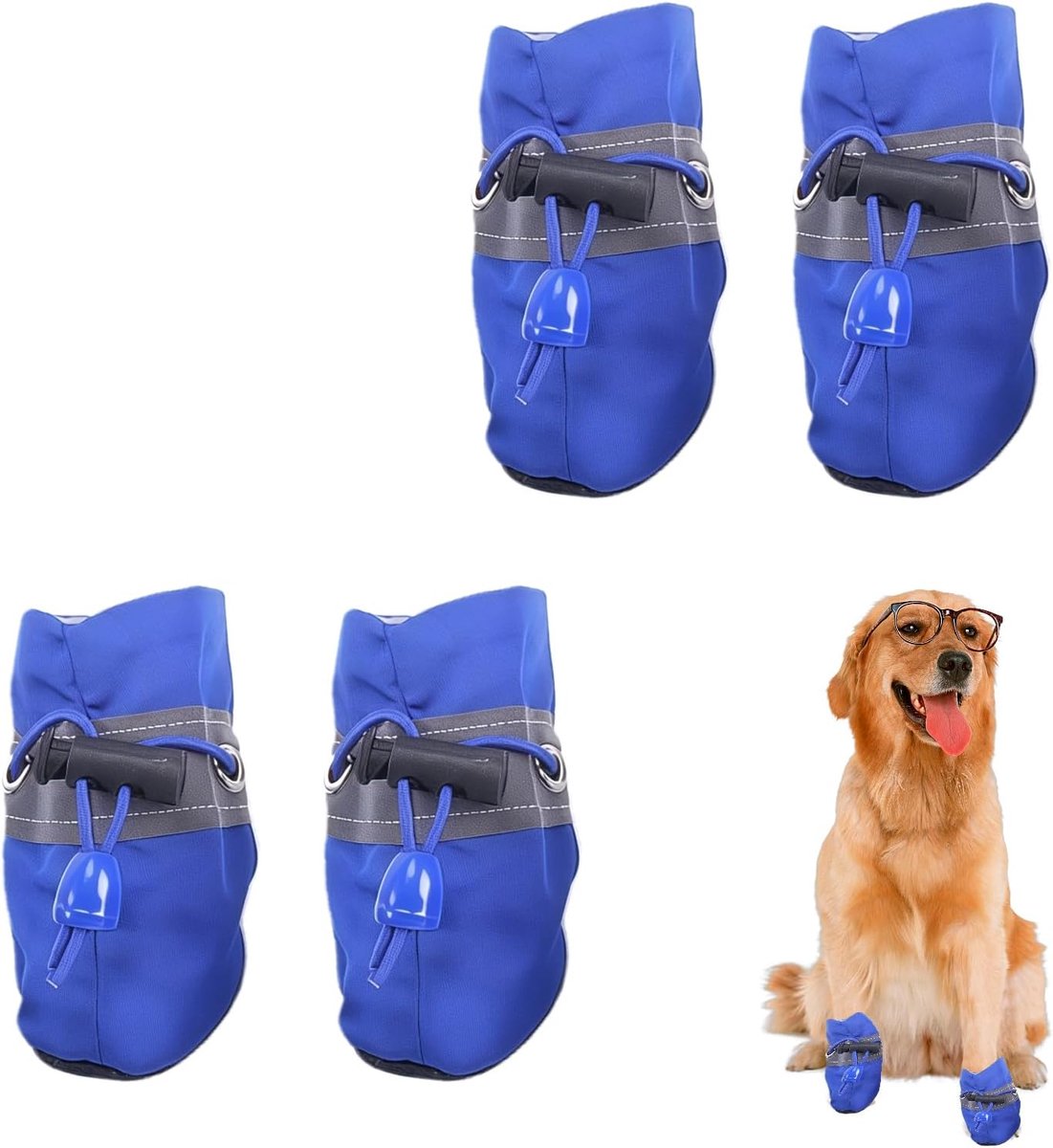 Schoenen, pootbescherming, hondenlaarzen, zomer, pootbescherming voor honden (blauw)