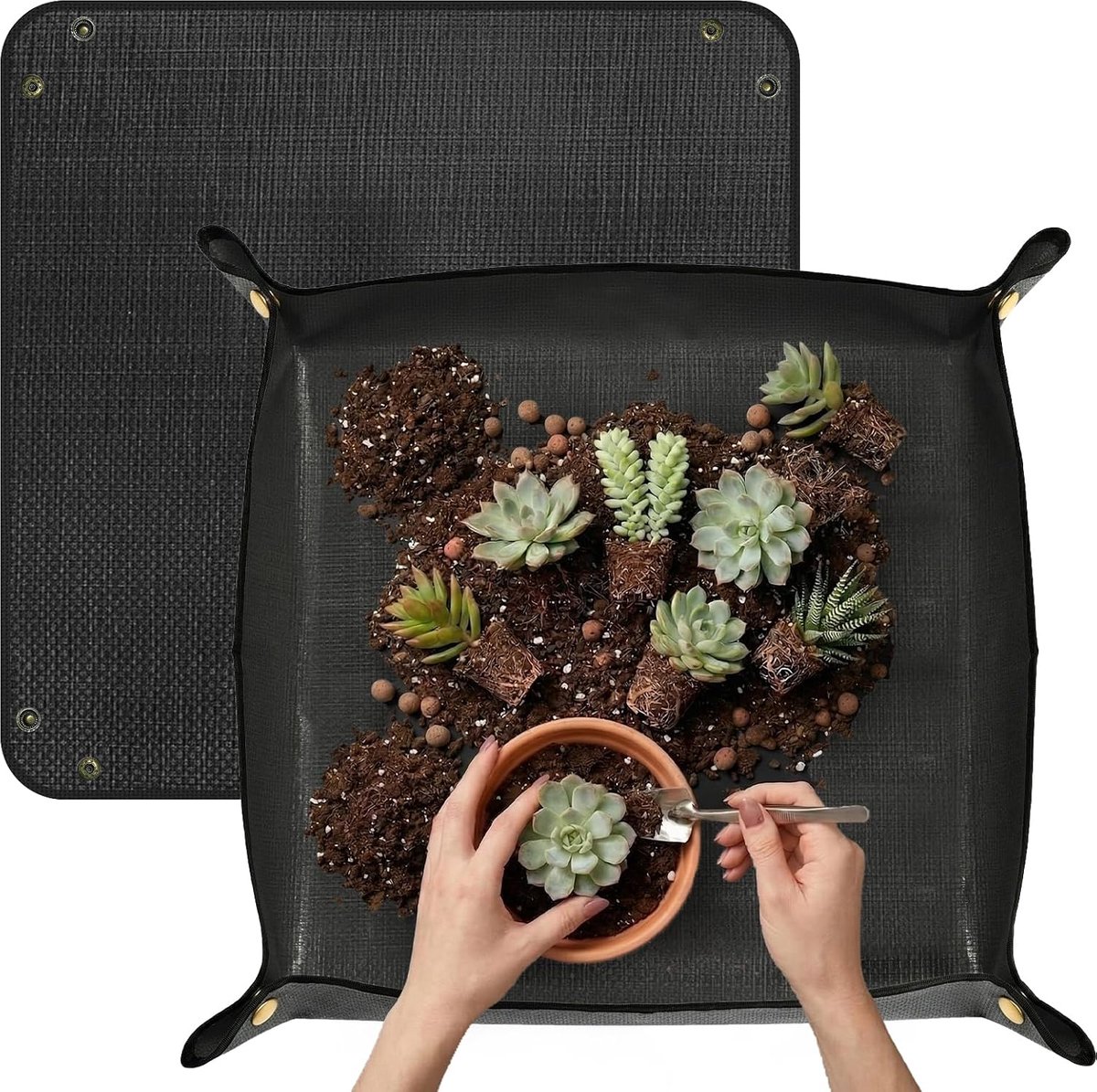 plantenverpotmat, zwart