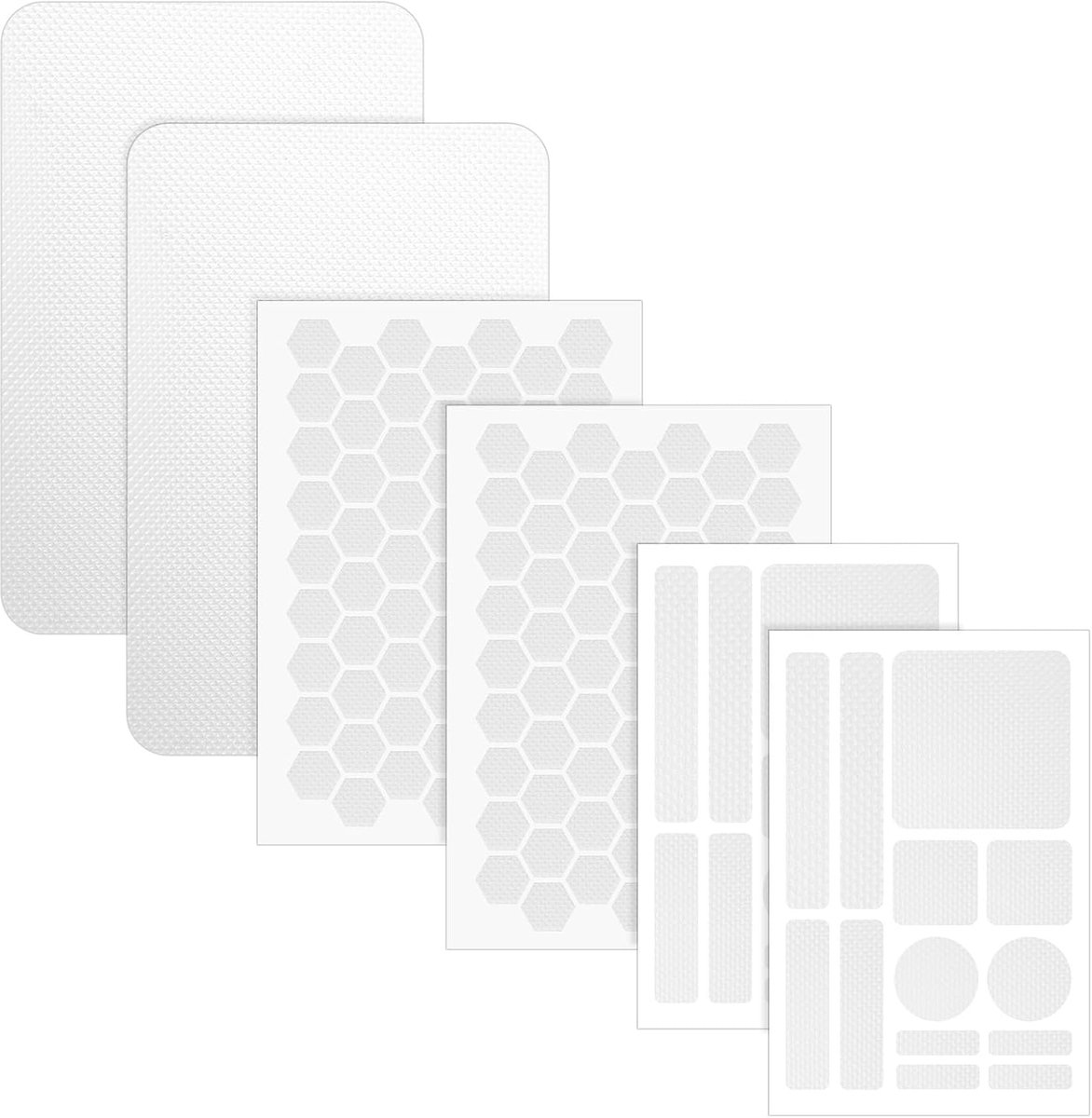6 Stuks Telefoongriptape, Antislip Stickers voor Mobiele Telefoons met Meerdere Vormen Zweetabsorberend Zelfklevende Stickers voor Camera Muis Laptop (Transparant)