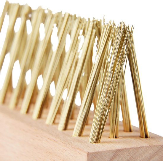 Lìon® Onkruidborstel - Set van 2 - Borstel en Bladschraper - Onkruidverwijderborstel - Bruin - 10cm x 4cm x 8cm van Lion — afbeelding 5