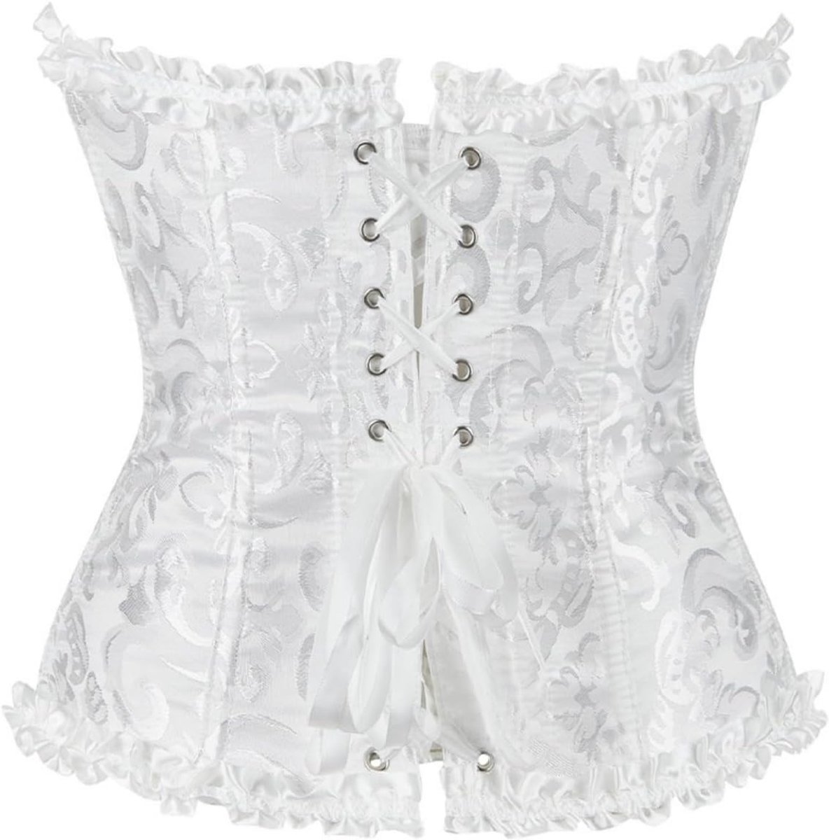 korsettops voor dames, Halloween-kostuum, gothic, kant, verstelbare bustier, XS-6XL