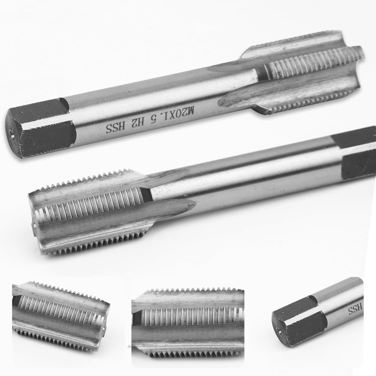 Schroefdraadsnij- en draadsnijijzer M20 x 1,5 mm, HSS Metric schroefdraadboor, buitendraadsnijset, M20 rechtse schroefdraad, fijne draad snijder en snijijzer