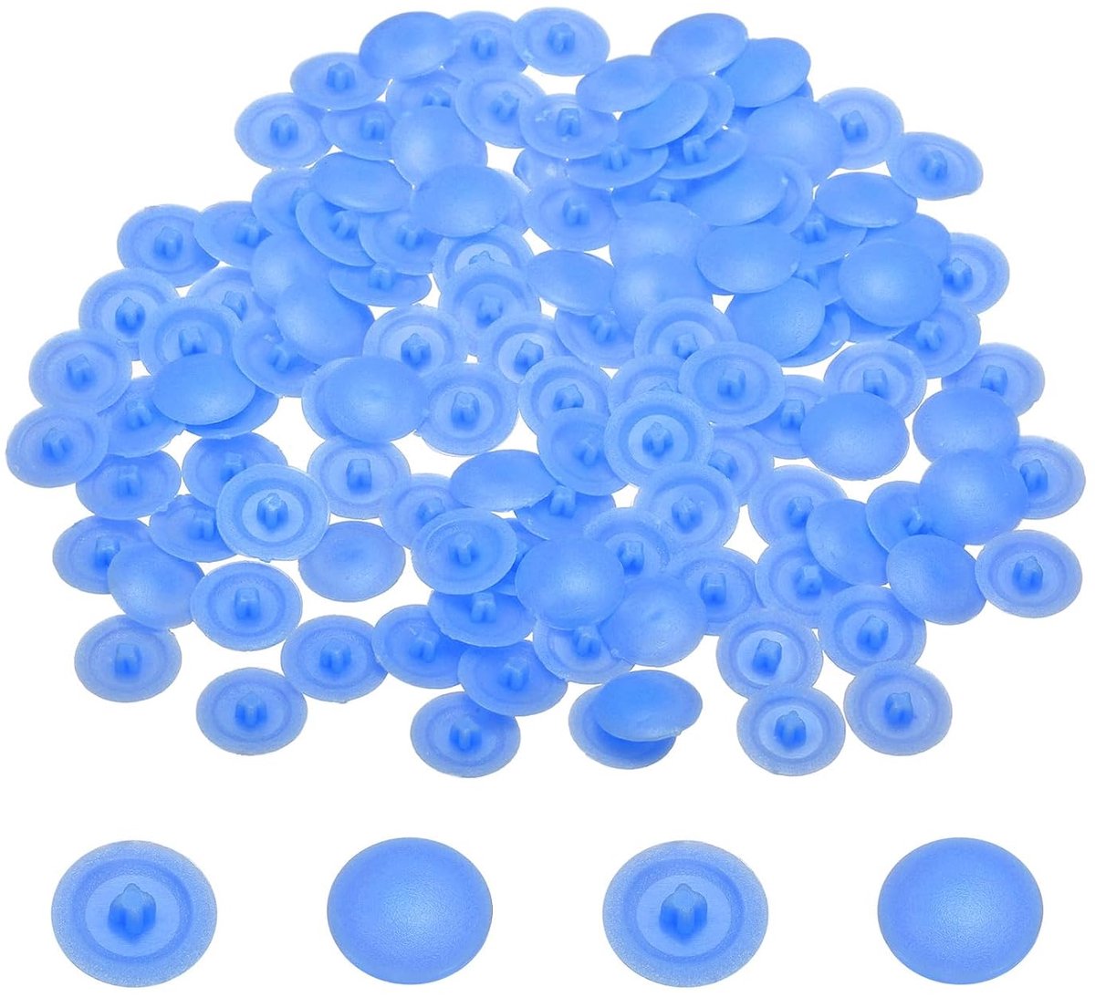 Schroefdoppen, 108 stuks, 12 mm, zelfborende kunststof schroefdoppen, decoratieve afdekkingen voor het afdekken van gaten voor 7-8 mm Phillips-schroeven (blauw)