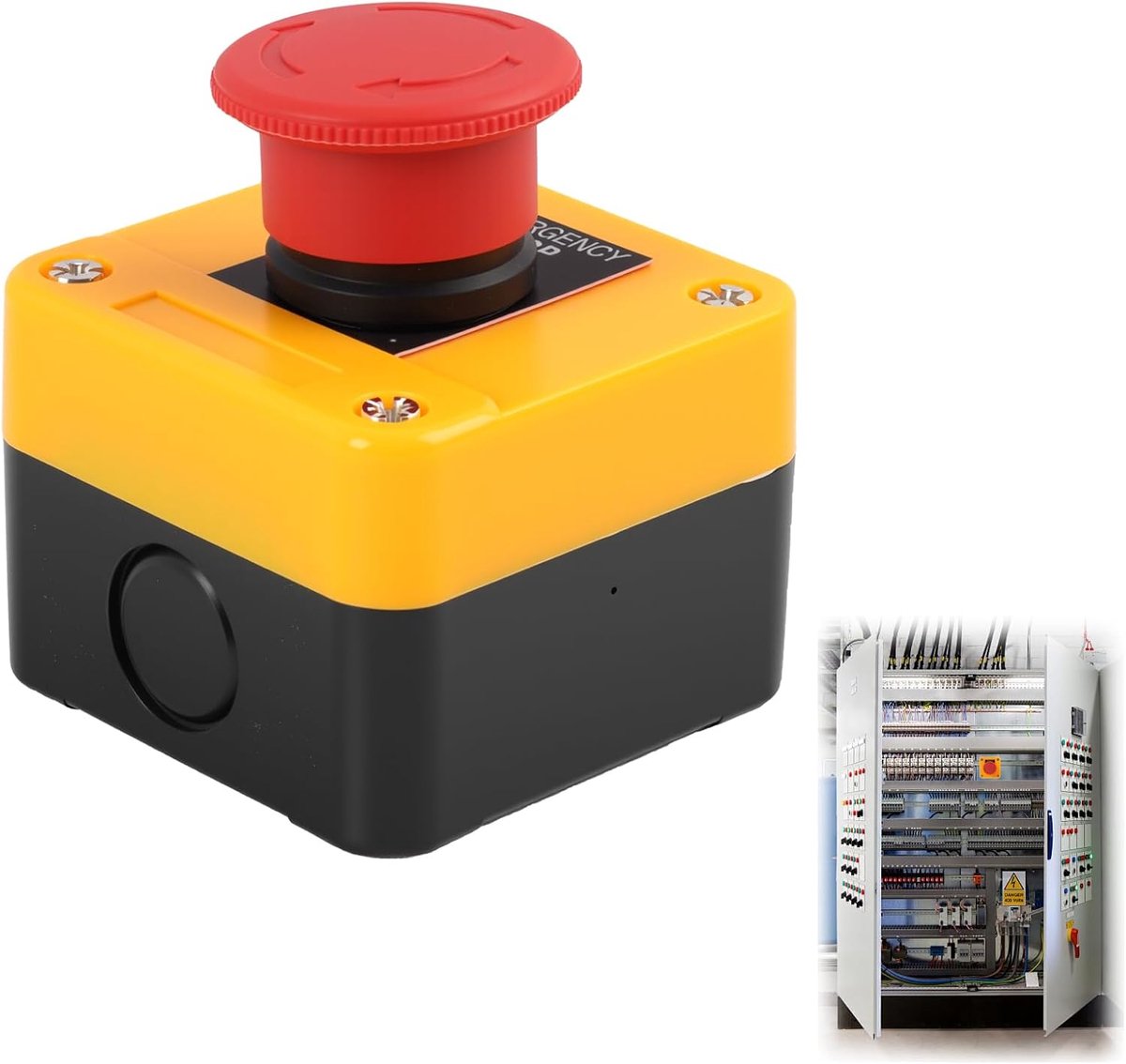 660 V 10 A paddenstoelstopknop, noodknop, noodschakelaar, 22 mm NC, waterdicht en robuust voor toepassingen, bediening van automatische stroomcircuits