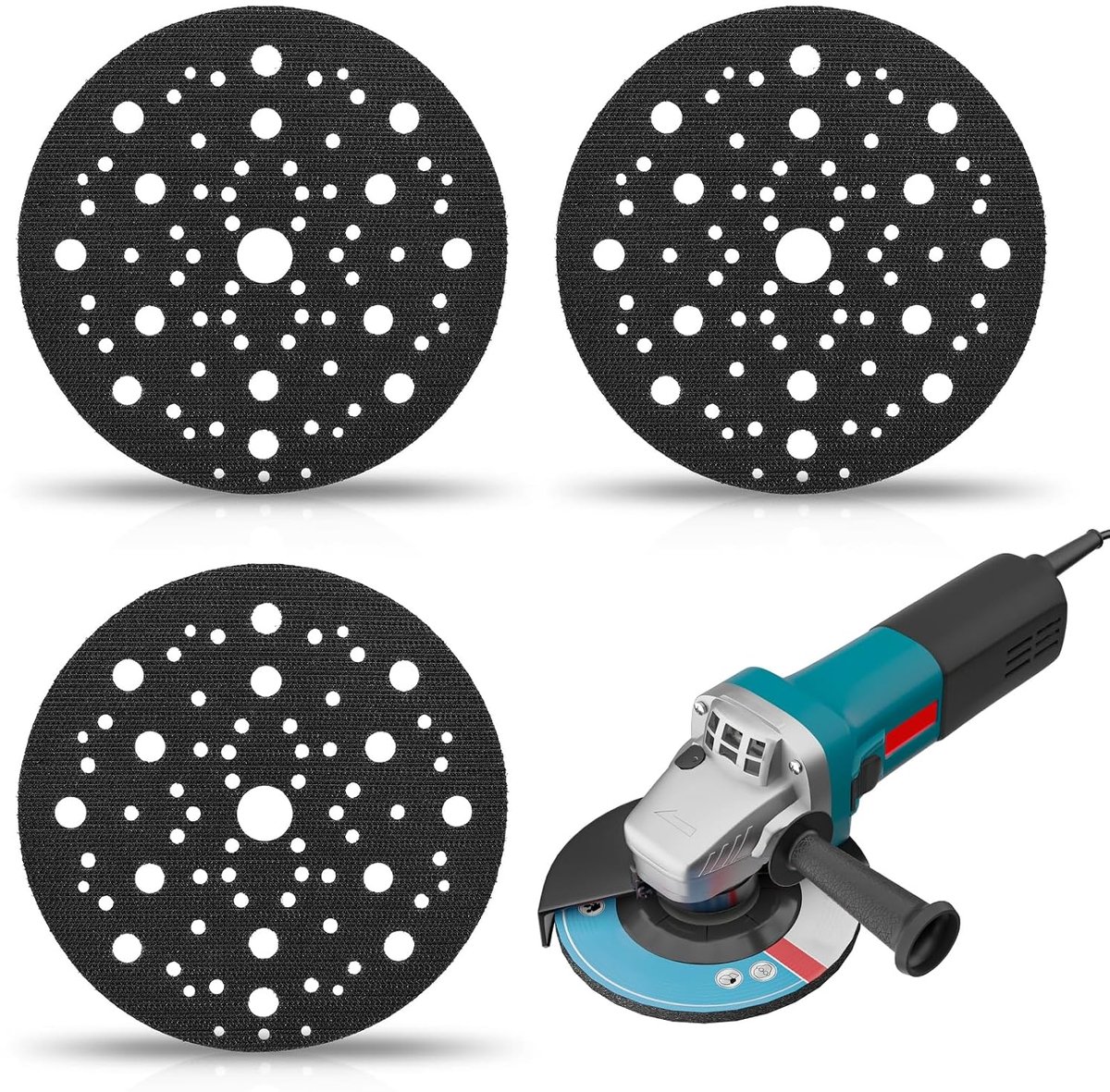 150 mm 70-gaats (3 stuks) beschermlaag - 8295612111-Abranet beschermlaag, hoogwaardige polijstschijf beschermmat klittenband voor slijpschijven