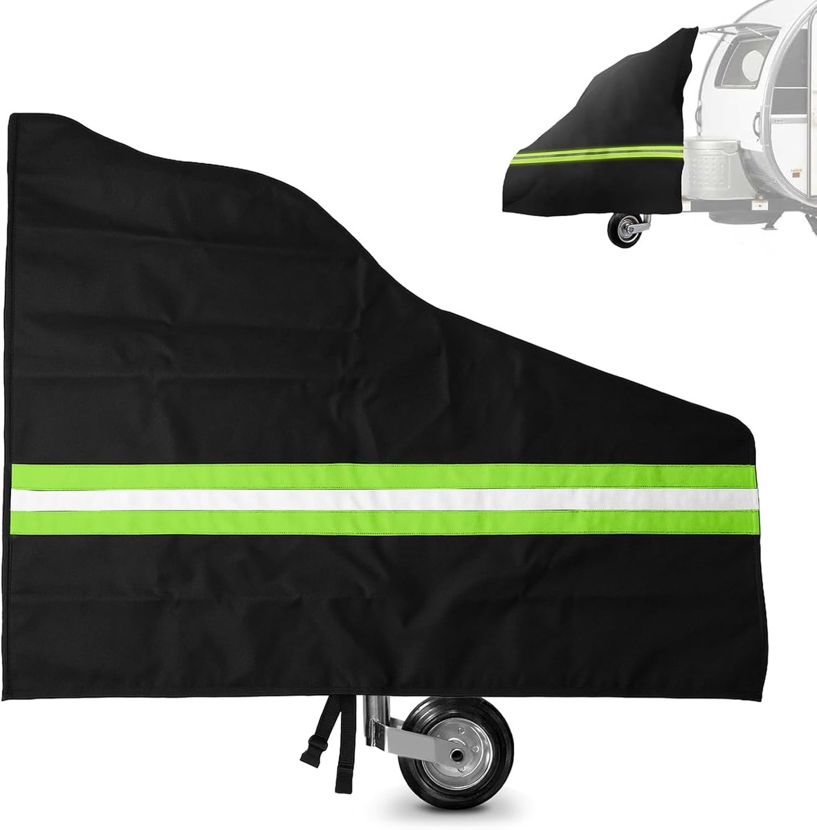 disselafdekking paardenaanhanger, disselafdekking paardenaanhanger, accessoires, 600D UV-bestendig, waterdicht, met reflecterende strepen, disselafdekking caravan voor alle soorten paardenaanhangers
