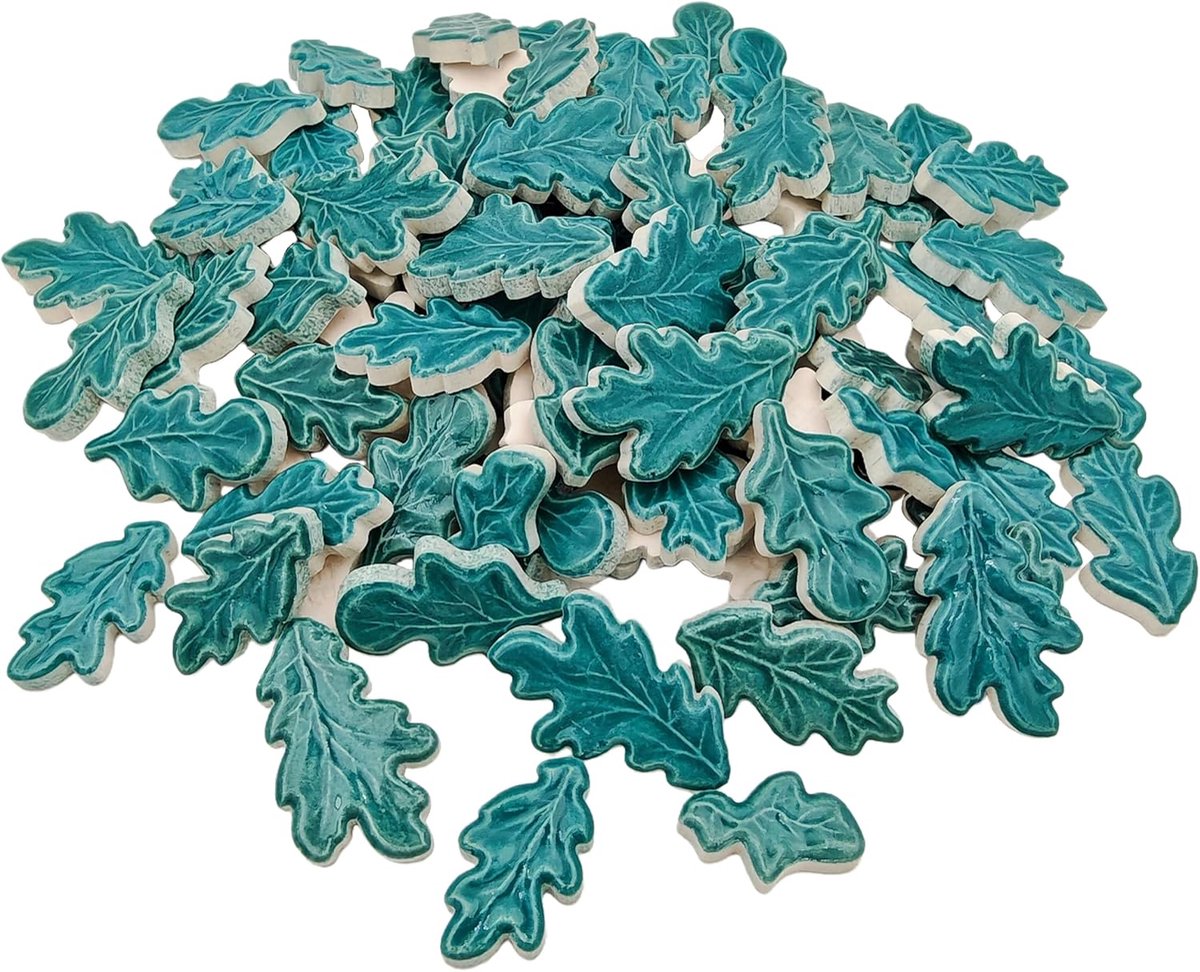 Mozaïektegels, 500 g/1,1 lb keramische mozaïekstukken voor huisdecoratie of doe-het-zelf ambachten, mozaïekpuzzel of mozaïek maken benodigdheden. (diep groenblauw blauw