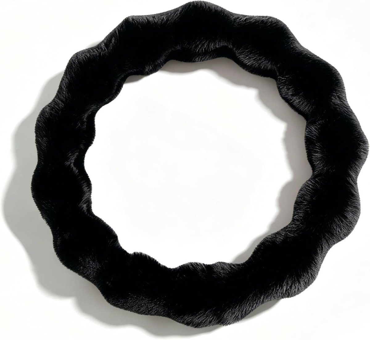 Stuurhoes, pluche, stuurhoes, winter, universeel, 36-39 cm, bont, stuurhoes, warme stuurbescherming, stuurhoes, stuurhoes voor dames en heren (zwart)