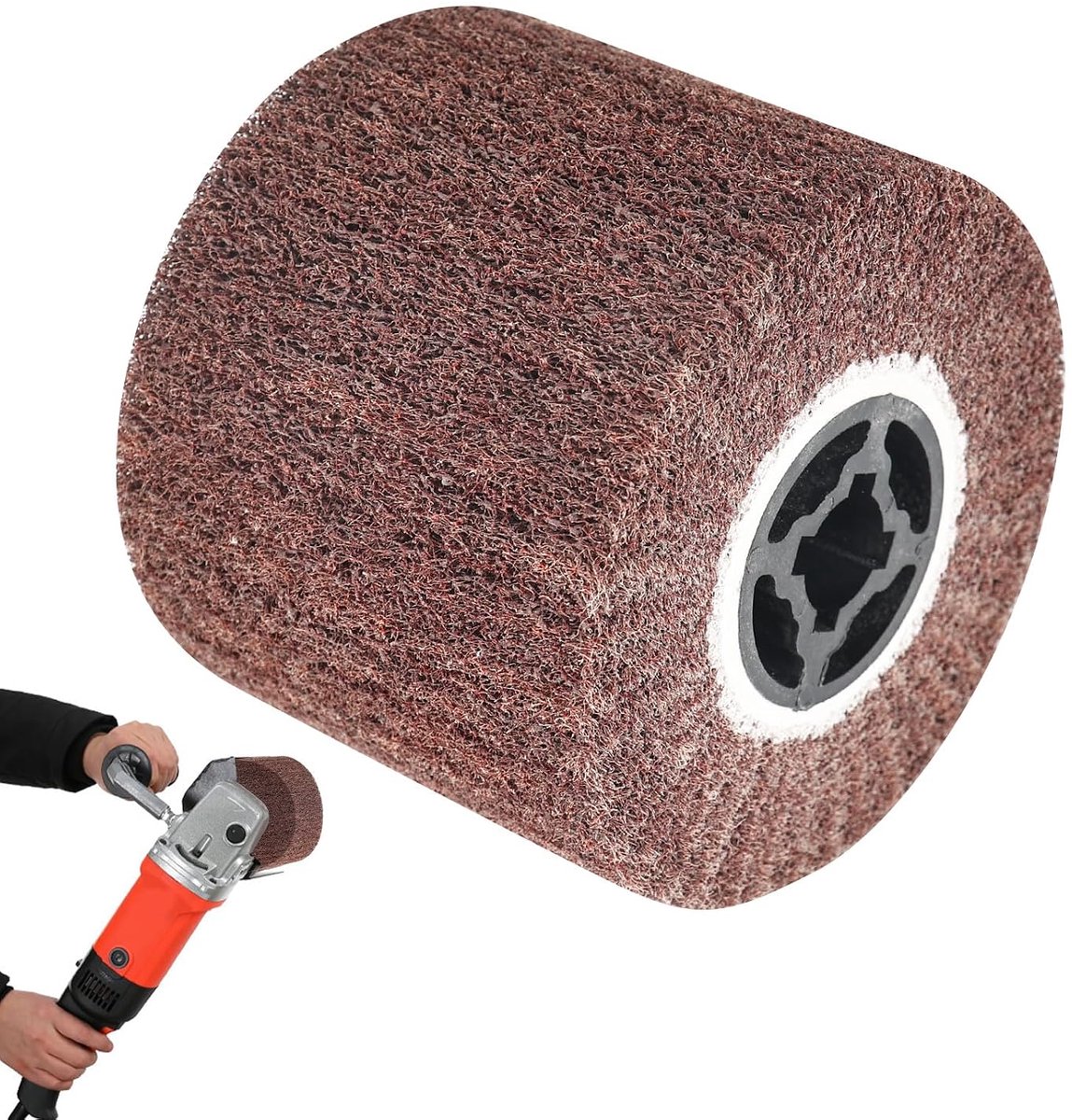 roller met korrelgrootte 120 x 100 mm, 120 x 100 mm, borstel, schuurhulzen voor schuurrol, schuurrollen, ideaal voor het matteren, slijpen, satijneren