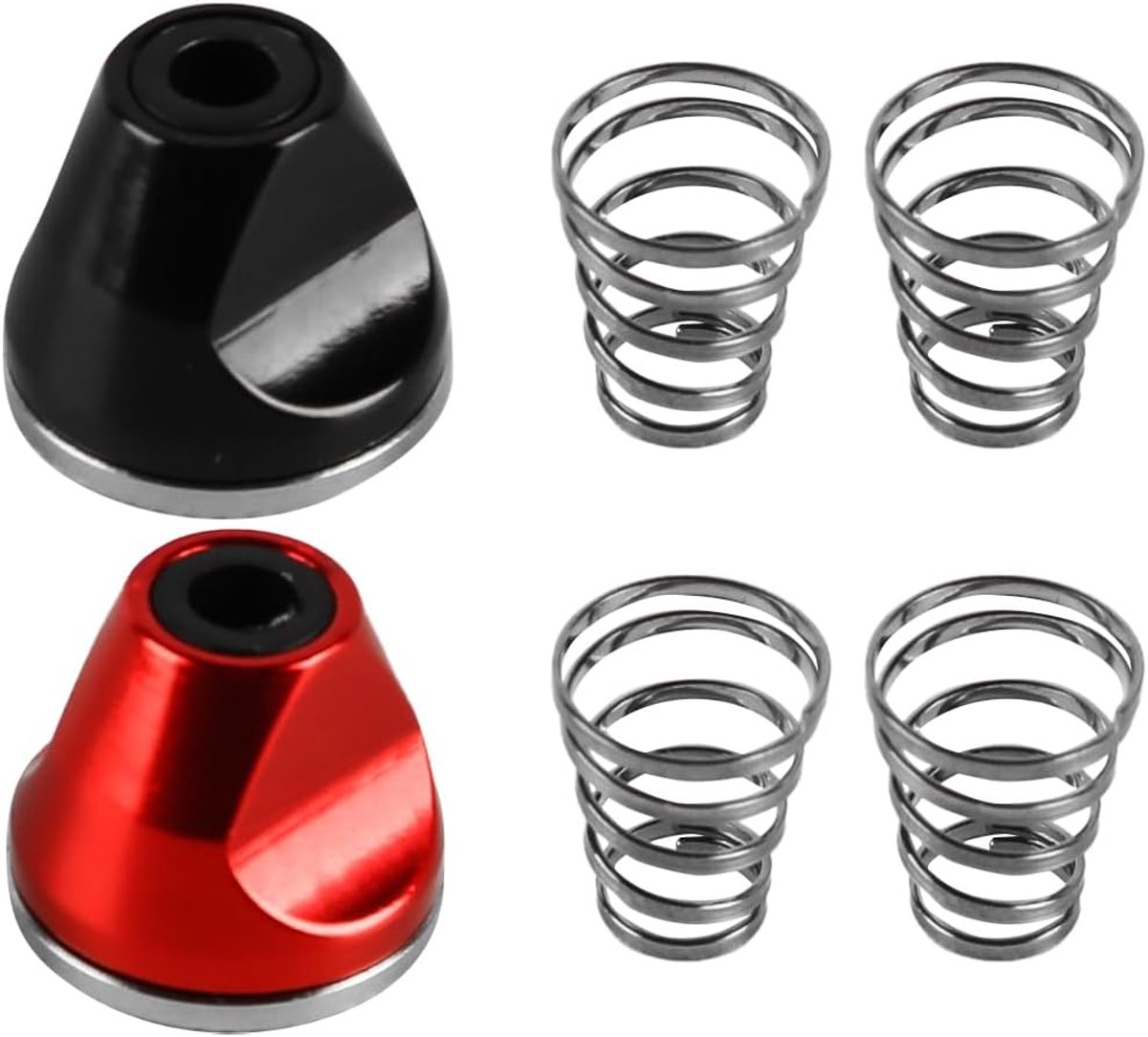 2 stuks M5 fietsnaafmoer met 4 snelspanspiesveren Fiets snelspanhendelmoer Aluminiumlegering