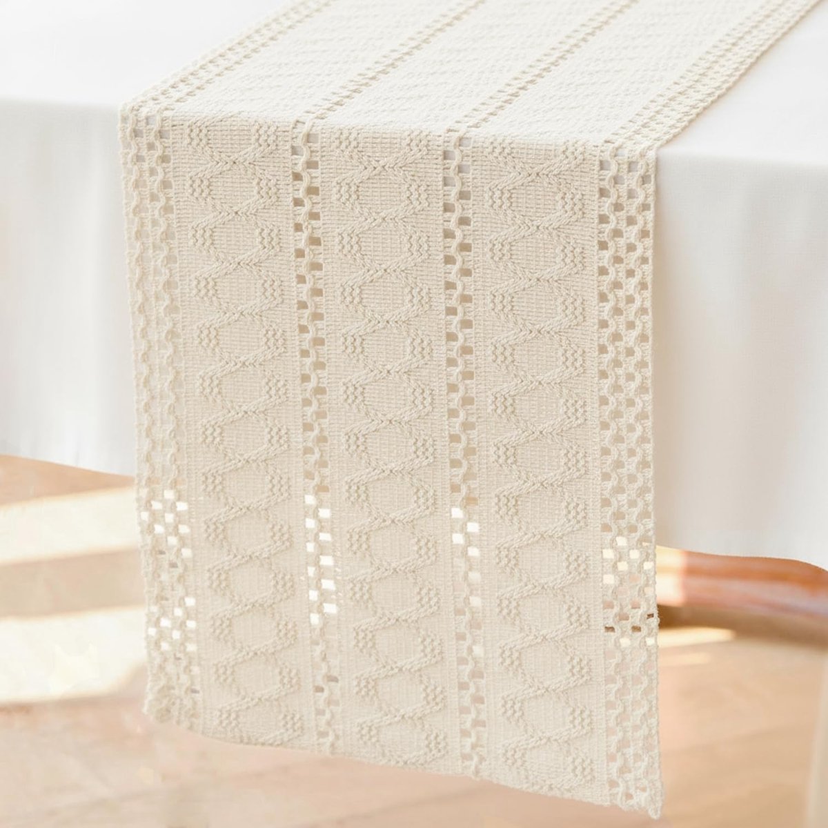 tafelloper modern katoen linnen 30 x 183 cm elegant rustiek beige tafelloper boho vintage wasbaar boho chic tafeldecoratie bruiloft keuken