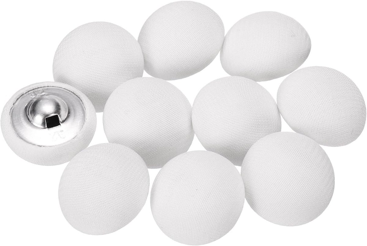 Knopen, 20 mm, metalen schacht, ronde ogen, stoffen knopen, knutselknopen, vervangingsknopen voor doe-het-zelf voor naaien, kleding, pakken, mantels, blouses