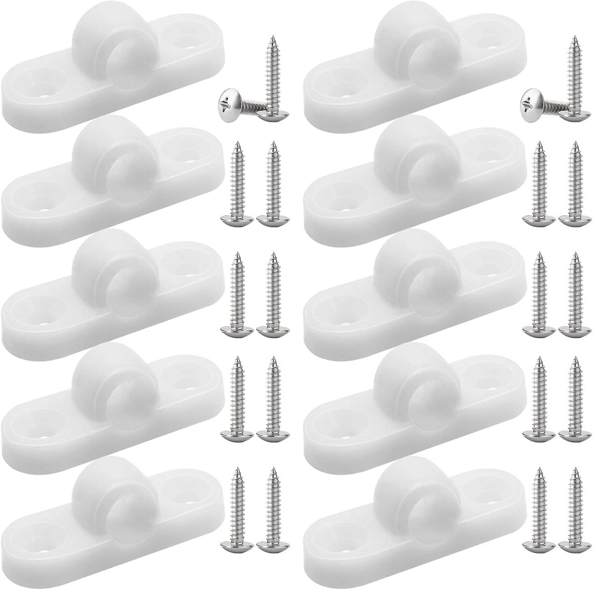 10 stuks voortentogen set voortentaag PP-kunststof wandogen met 20 schroeven voor voortent caravan caravan voortent, verticale of horizontale montage caravan accessoires