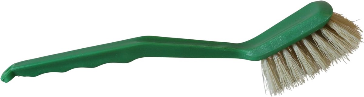 Eco Afwasborstel met halfharde borstelharen, borstel voor borden en potten, ideaal voor voorwas, ergonomische handgreep, Made in Italy